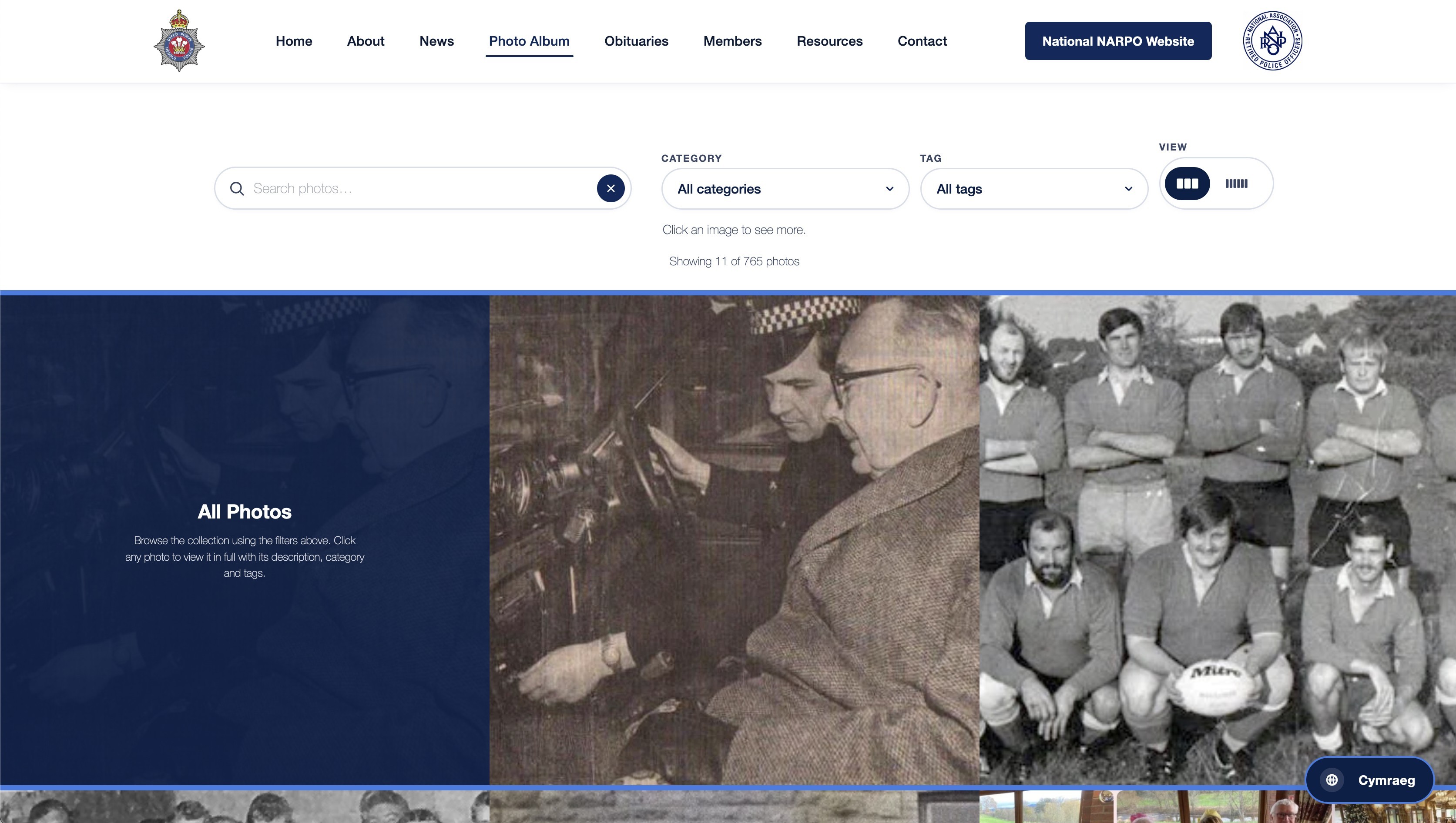 The new searchable photo album on the Dyfed Powys NARPO website